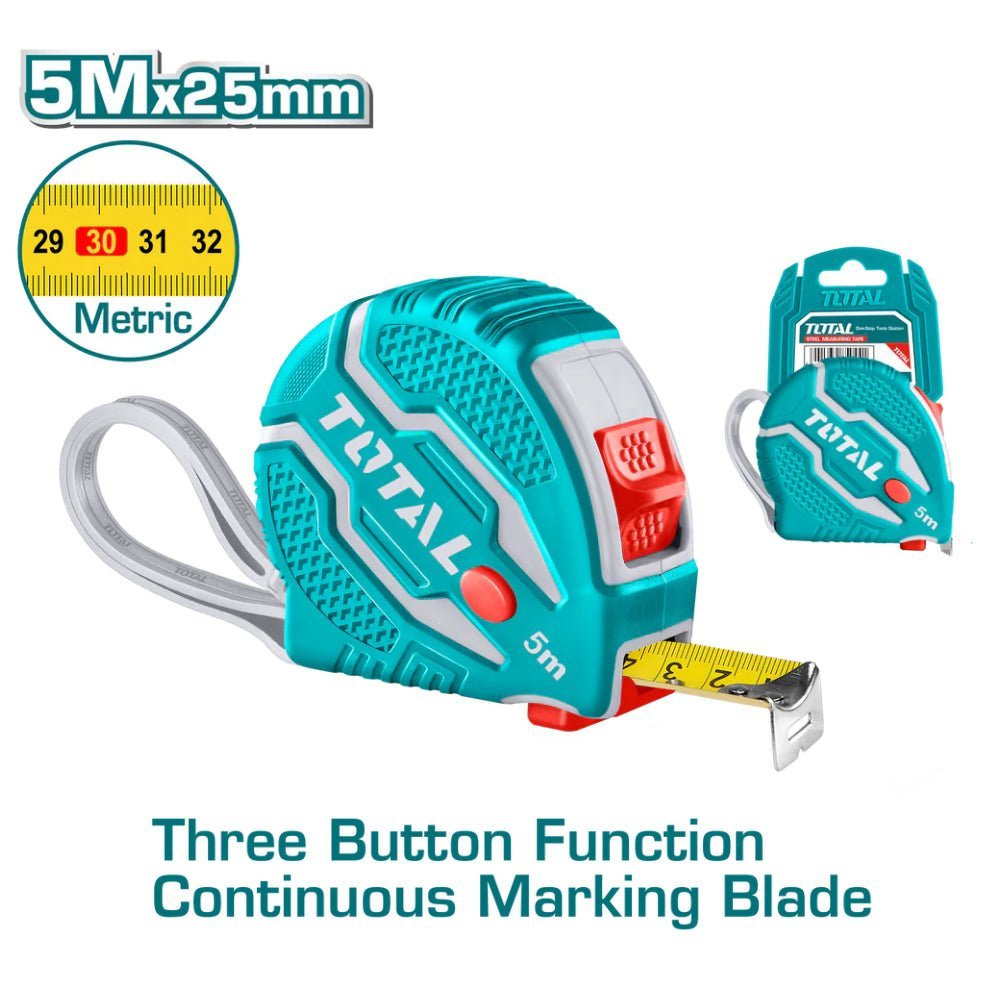 TMT126052M ruban à mesurer TOTAL 5M - revêtement résistant - SME IMPORT