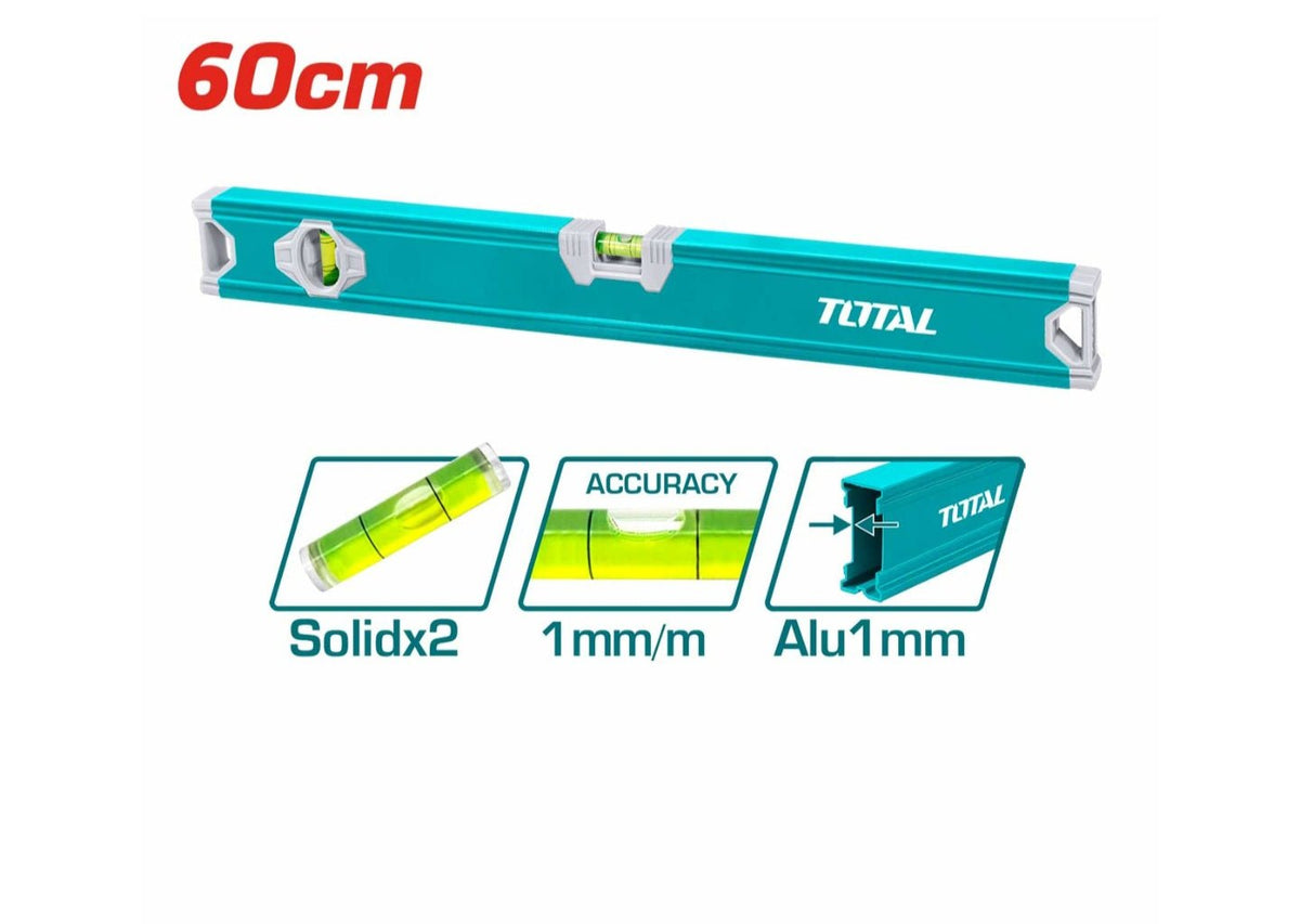 TMT26036 - niveau eau TOTAL 60 cm - précision 1 mm/m - SME IMPORT