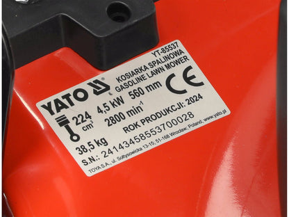 TONDEUSE A GAZON THERMIQUE 4Temps 224CC 56CM Self-Propulsion — YATO YT-85537 - SME IMPORT
