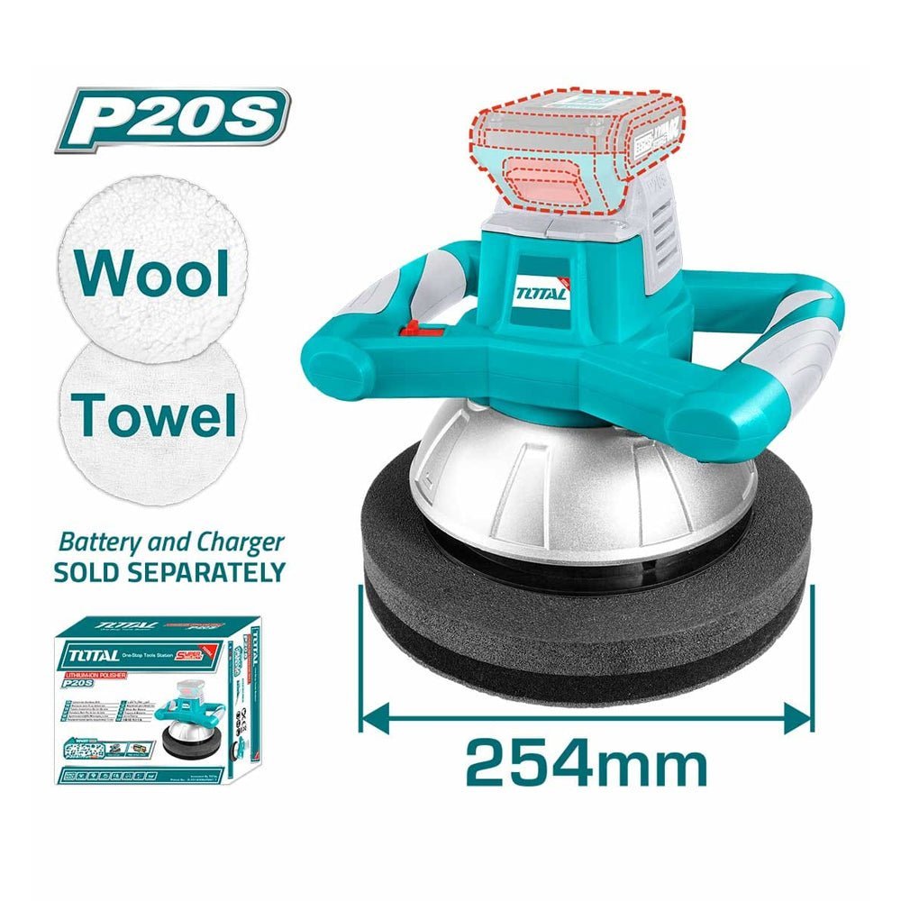 TOPLI2001 polisseuse roto orbitale TOTAL 20V 254mm pro - SME IMPORT