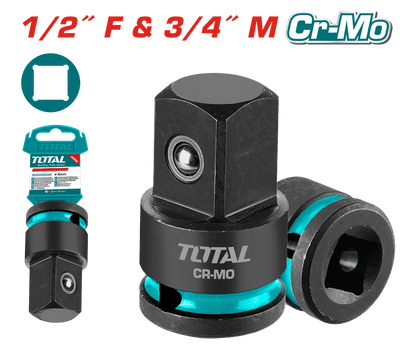 TOTAL adaptateur douille impact crmo pour clé à choc THIAD1234 - SME IMPORT