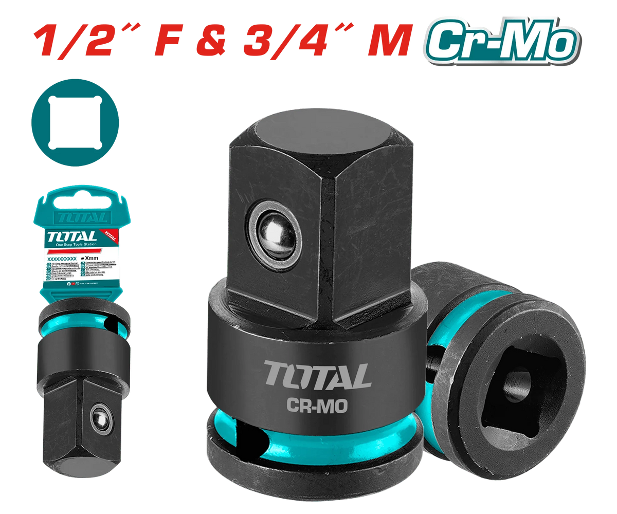 TOTAL adaptateur douille impact crmo pour clé à choc THIAD1234