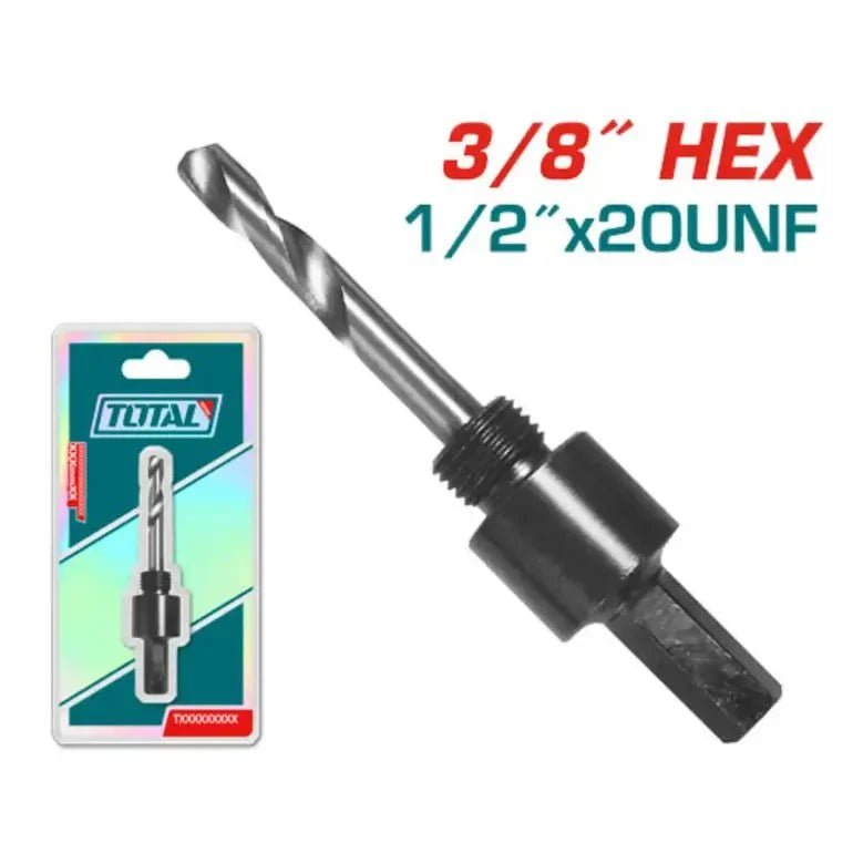 TOTAL adaptateur scie cloche 3/8 hex haute performance 1/2x20 unf TAC4201 - SME IMPORT