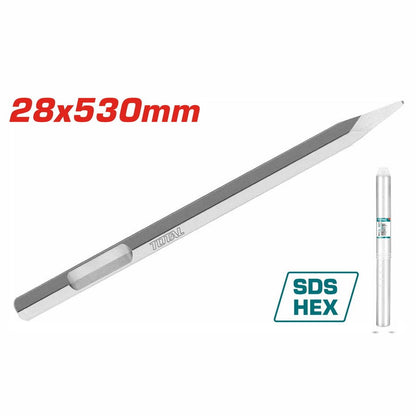 TOTAL burin SDS hex 28x530 mm démolition haute performance TAC1531282 - SME IMPORT