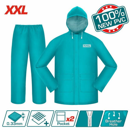 Total Combinaison Pluie Veste Et Pantalon THTRS031 XXL - SME IMPORT