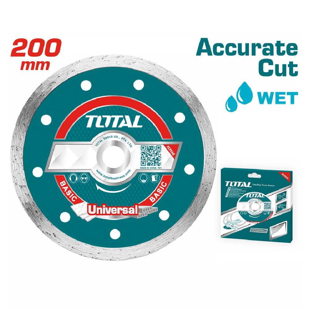 TOTAL disque diamant universel 200 mm jante diamantée TAC2122003 - SME IMPORT