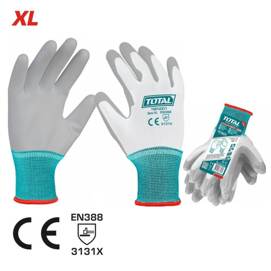 TOTAL gants nitrile xl antidérapants confort et protection EN388 3131X TSPUG01 - SME IMPORT