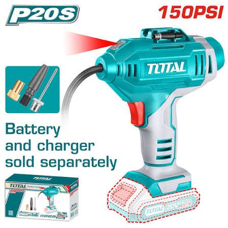 TOTAL gonfleur sans fil P20S 20V 150 psi TACLI2018 - SME IMPORT
