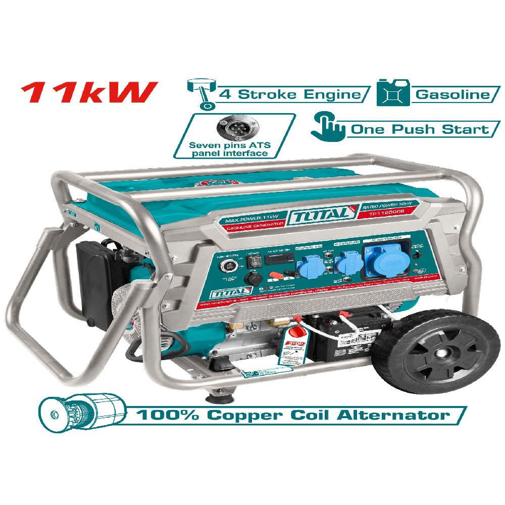 TOTAL groupe électrogène portable 11 kw puissance professionnelle TP1120006 - SME IMPORT