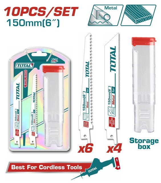 TOTAL jx 10 lames scie sabre TAC521002 - SME IMPORT