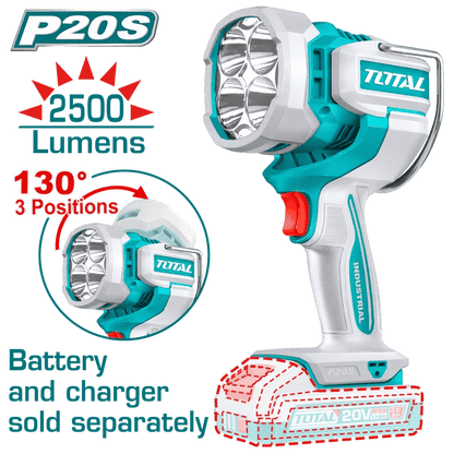 TOTAL lampe de travail 20V 2Ah sans batterie industrielle TWLI20885 - SME IMPORT