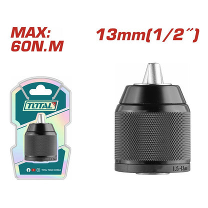 TOTAL mandrin auto serrant 13 mm sans cle serrage rapide TAC4513201 - SME IMPORT