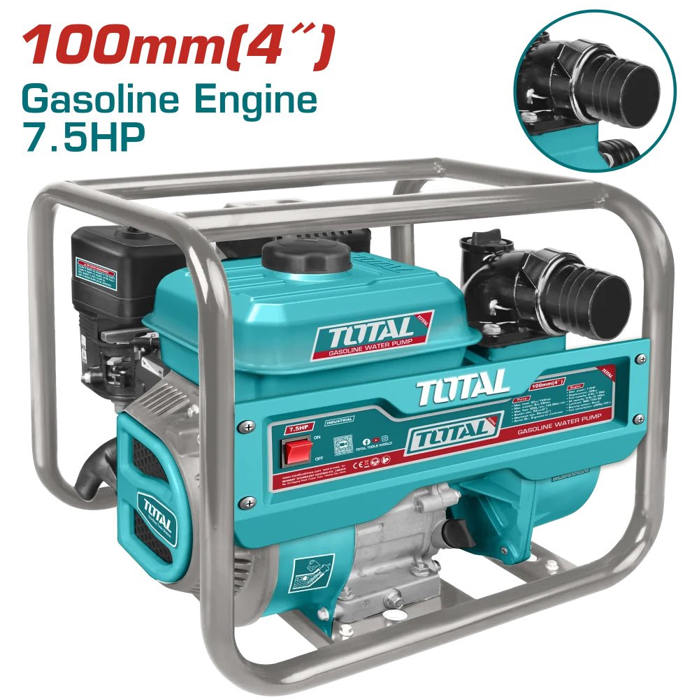 TOTAL motopompe essence 4 pouces 7,5 hp transfert rapide TP3406 - SME IMPORT