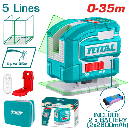 TOTAL niveau laser multilignes vert TLL306502 portée 0 à 35 m - SME IMPORT