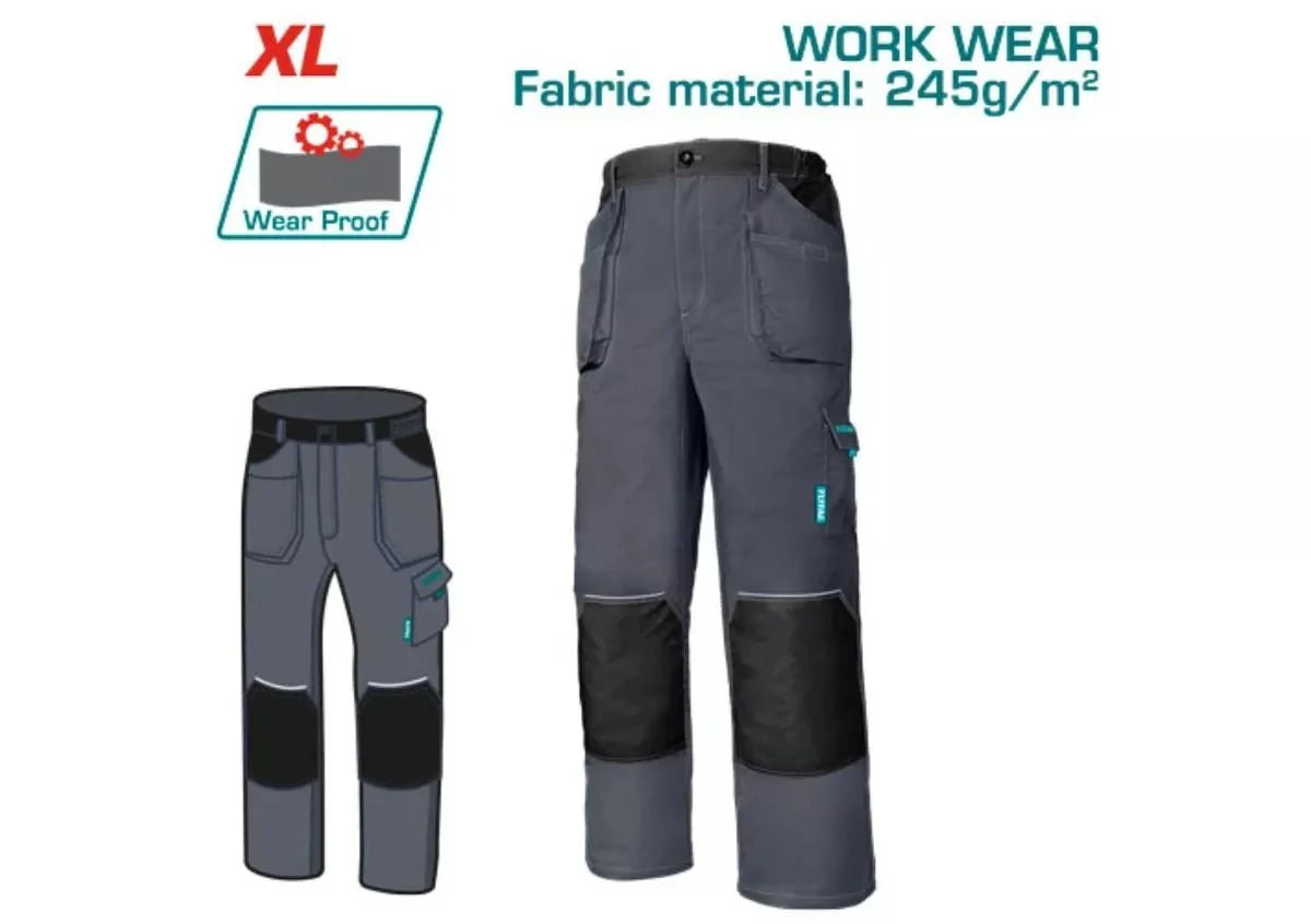 TOTAL pantalon de travail xl en tissu coton/poly 245 G/m2 TSP6022.XL