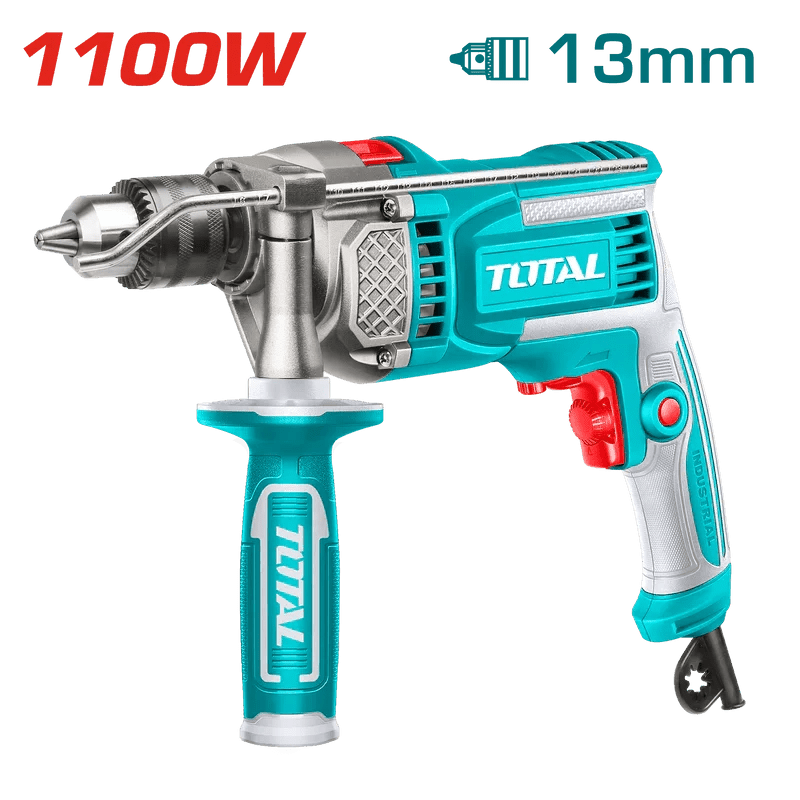 TOTAL perceuse percussion 1100W haute performance avec mandrin 13 mm TG1111366 - SME IMPORT