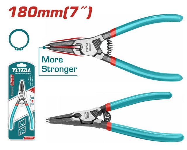 TOTAL pince circlips droite ext 180 mm acier haute résistance THTJ21801 - SME IMPORT