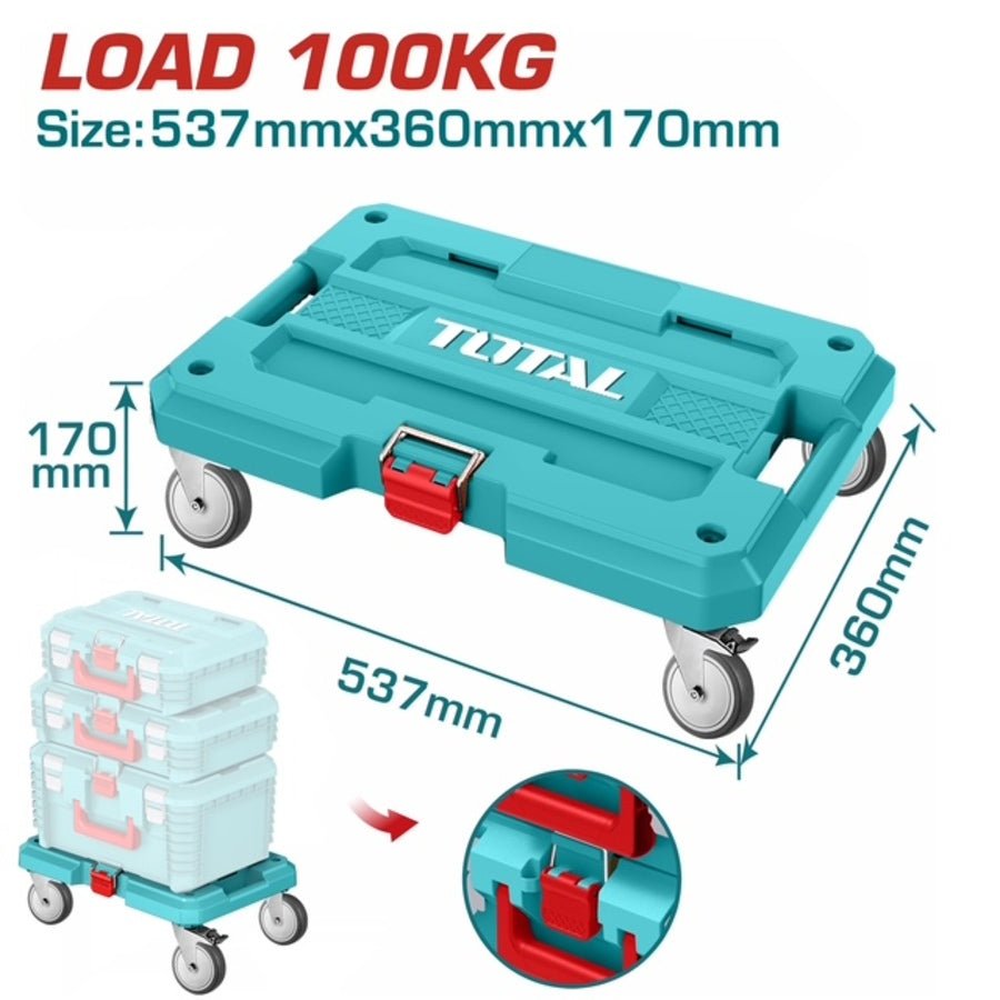 TOTAL plateau roulant charge maxi 100 kg 537x360x170 pratique THTWB61001 - SME IMPORT