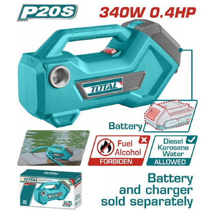 TOTAL pompe de transfert sans fil P20S 20V 340W TTPLI2001 - SME IMPORT