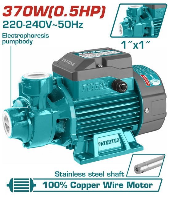TOTAL pompe eau 0.5HP turb TWP137026 efficace compacte - SME IMPORT