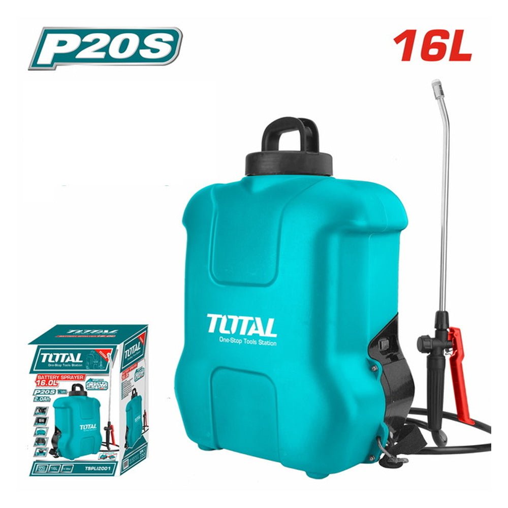 TOTAL pulvérisateur dorsal sans fil 16 l 20 v haute performance TSPLI2001
