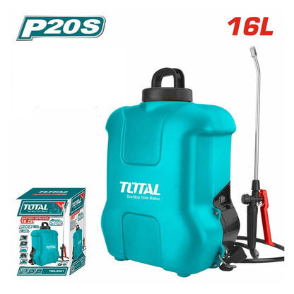 TOTAL pulvérisateur dorsal sans fil 16 l 20 v haute performance TSPLI2001