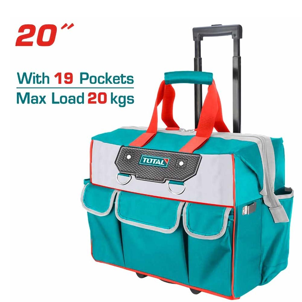 TOTAL sac à outils roulant rigide 20 pouces THRRTB2012 20 kg - SME IMPORT