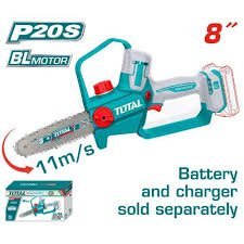 TOTAL scie à chaîne sans fil 8 pouces brushless haute performance 20V TGSLI2088 - SME IMPORT