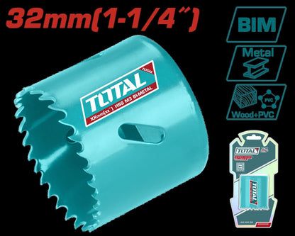 TOTAL scie cloche bim 32 mm bi-métal HSS M3 profondeur 38 mm TAC410321