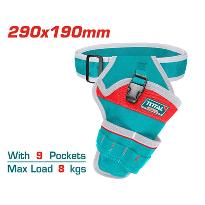 TOTAL tools ceinture porteoutils 9 poches robuste pour pro THT16P30125