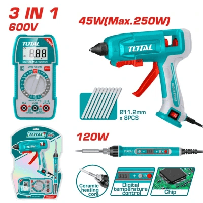 TOTAL tools kit electronique 3 en 1 600V 120W pisto thermique TTCK250716 - SME IMPORT