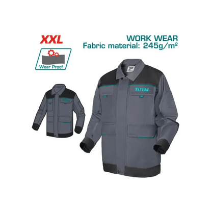 TOTAL veste de travail professionnelle taille xxl confort et résistance TSP6011.XXL - SME IMPORT