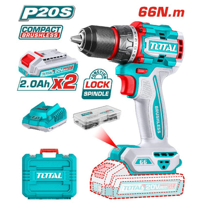 TOTAL visseuse brushless sans fil 66 nm 20 v 2,2 ah pro pour pros TDLI20668