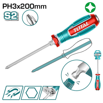 Tournevis PH3 200 mm magnétique S2 précision TGTPH3200 - SME IMPORT