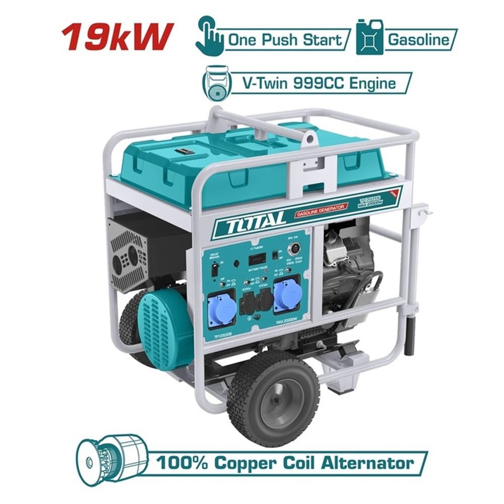 TP1200006 - groupe électrogène TOTAL 19 kw mono 220V - usage - SME IMPORT