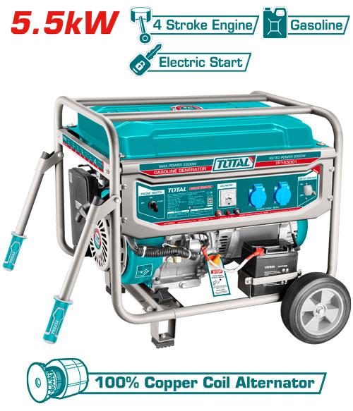 TP155001 - Groupe Électrogène ESSENCE GAZ 5500W TOTAL Idéal Usage - SME IMPORT