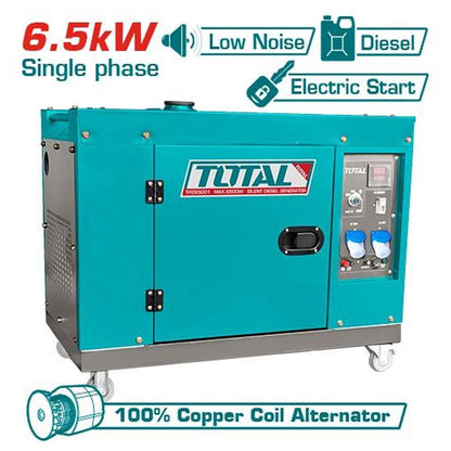 TP265001- groupe électrogène TOTAL 6,5 kw diesel silencieux - SME IMPORT