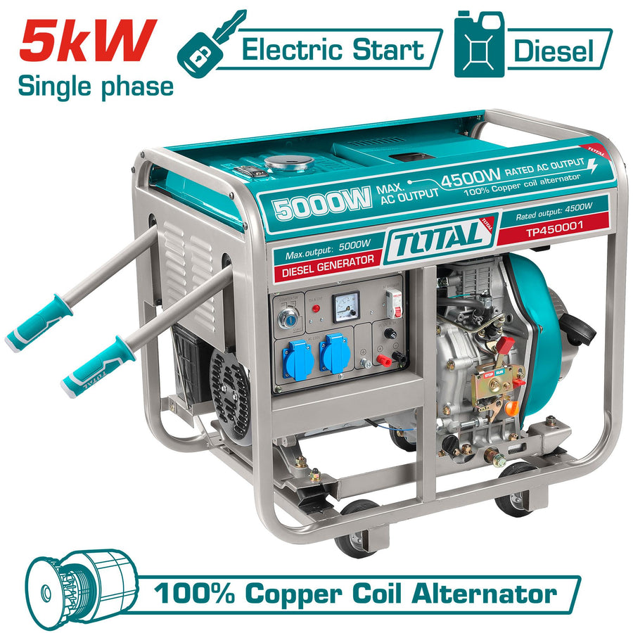 TP450001 – Groupe Électrogène TOTAL 5 kW – Fiable Chantier - SME IMPORT