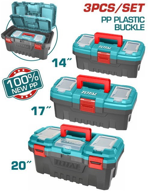 TPBXK0031 ensemble boîtes outils plastique TOTAL 14 17 20 - SME IMPORT