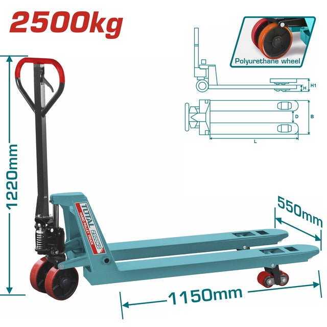 TRANSPALETTE 2,5 T THT301251-Transpalette-Charges Lourdes - SME IMPORT