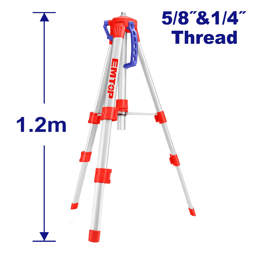 Trépied pour niveaux laser 1.2M EMTOP ETPD12001 - SME IMPORT