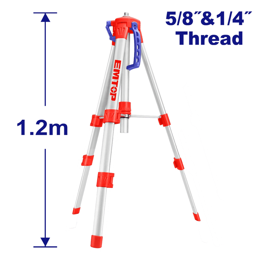 Trépied pour niveaux laser 1.2M EMTOP ETPD12001 - SME IMPORT