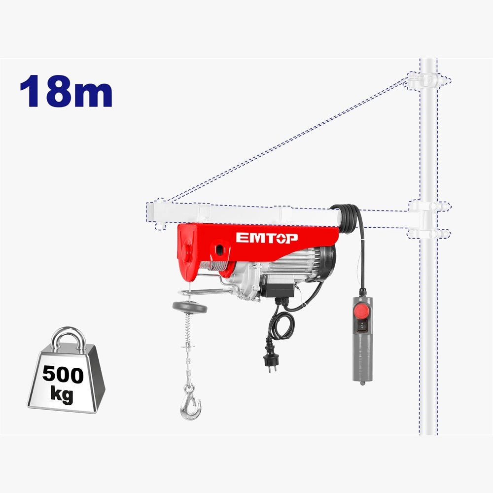 Treuil/palan électrique EMTOP EEHT5001 - SME IMPORT
