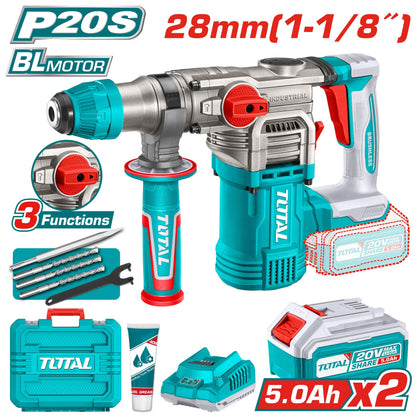 TRHLI202885-Marteau perforateur TOTAL 20V 5Ah sans fil 4.5J - SME IMPORT