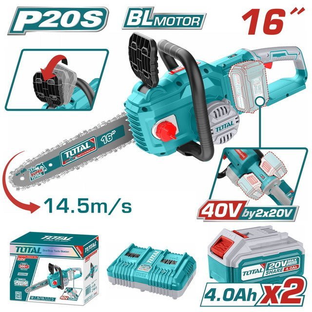 Tronçonneuse 16p 40V performante–TOTAL TGSLI401682 - SME IMPORT