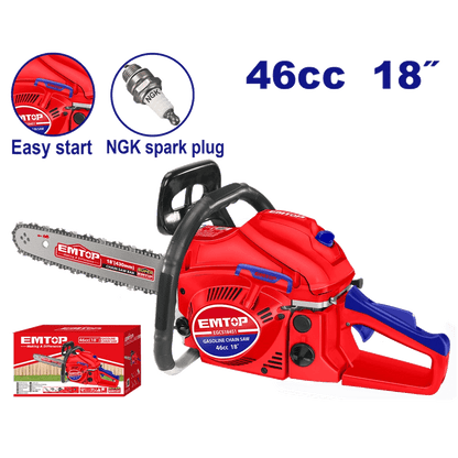 Tronçonneuse à chaine ess 1.8KW 45 EMTOP EGCS18451 - SME IMPORT