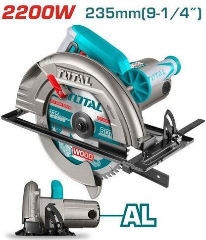 TS1222356 – Scie Circulaire TOTAL 2200W 235mm – Découpes - SME IMPORT
