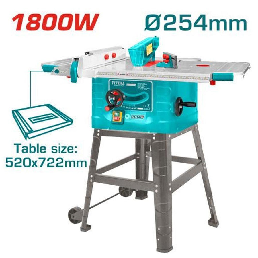 TS51825428 scie table TOTAL 1800W 254mm précise menuiserie - SME IMPORT