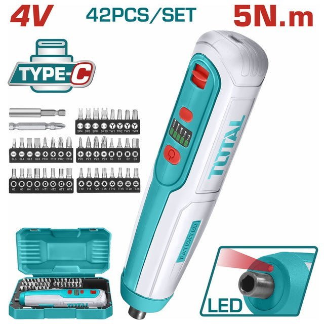 TSDLI04062 – Tournevis TOTAL 4V Type-C 5Nm – Bricolage - SME IMPORT