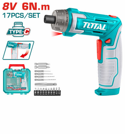 TSDLI08025 visseuse mini TOTAL 8V 6 nm poignée double - SME IMPORT